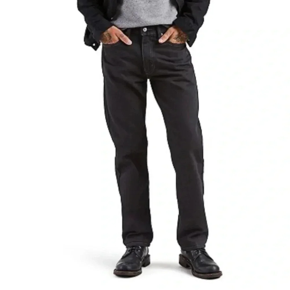 Levi's Men's Straight Fit Black Jeans